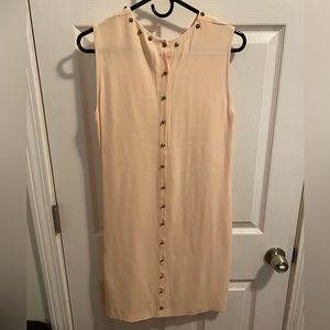 Zara Woman cream sleeveless shirt dress